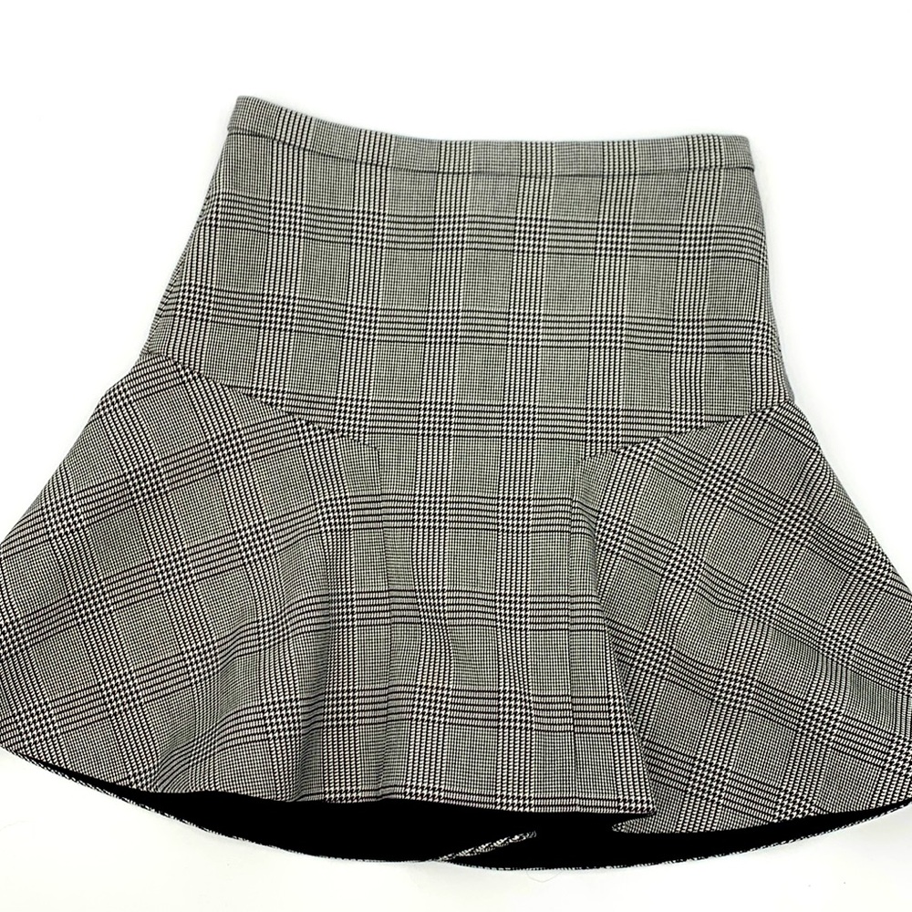 J. Crew Skirt size 2 Plaid Black and White